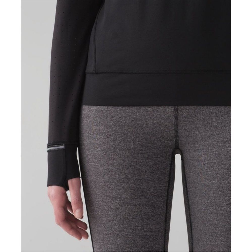 Lululemon Women’s Run Long Sleeve 'Mind Over Miles' Shirt - Black - Size M - Picture 5 of 10